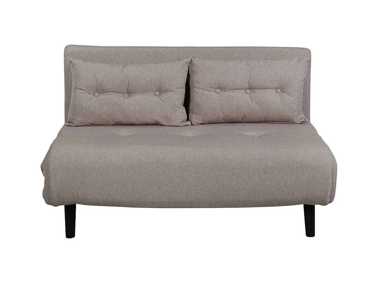 Canapé Convertible en Tissu "Vicky" 120cm Beige
