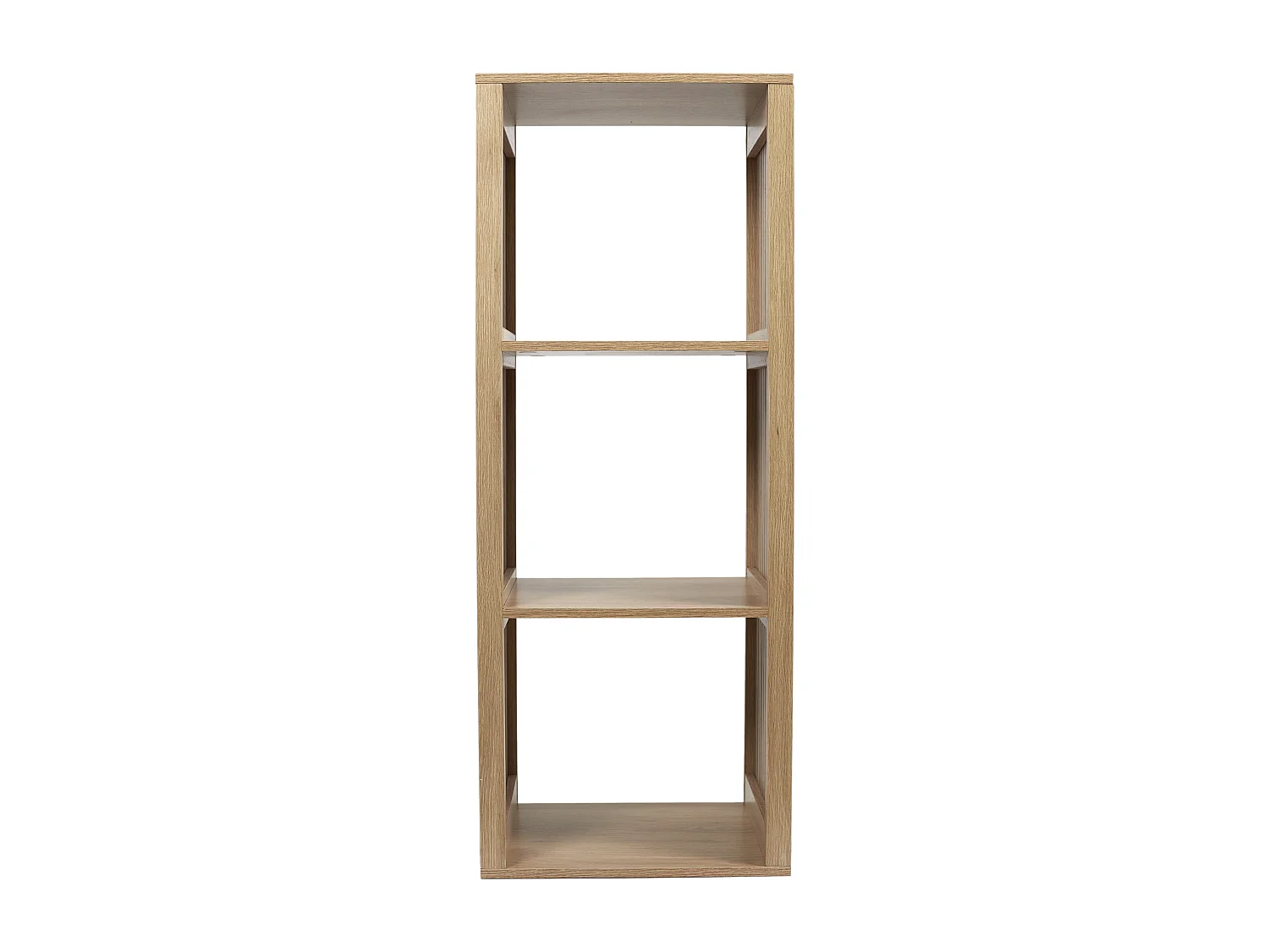 Mueble Modular de Diseño Klaus 3 Compartimentos Marrón 99cm en Madera y Paneles