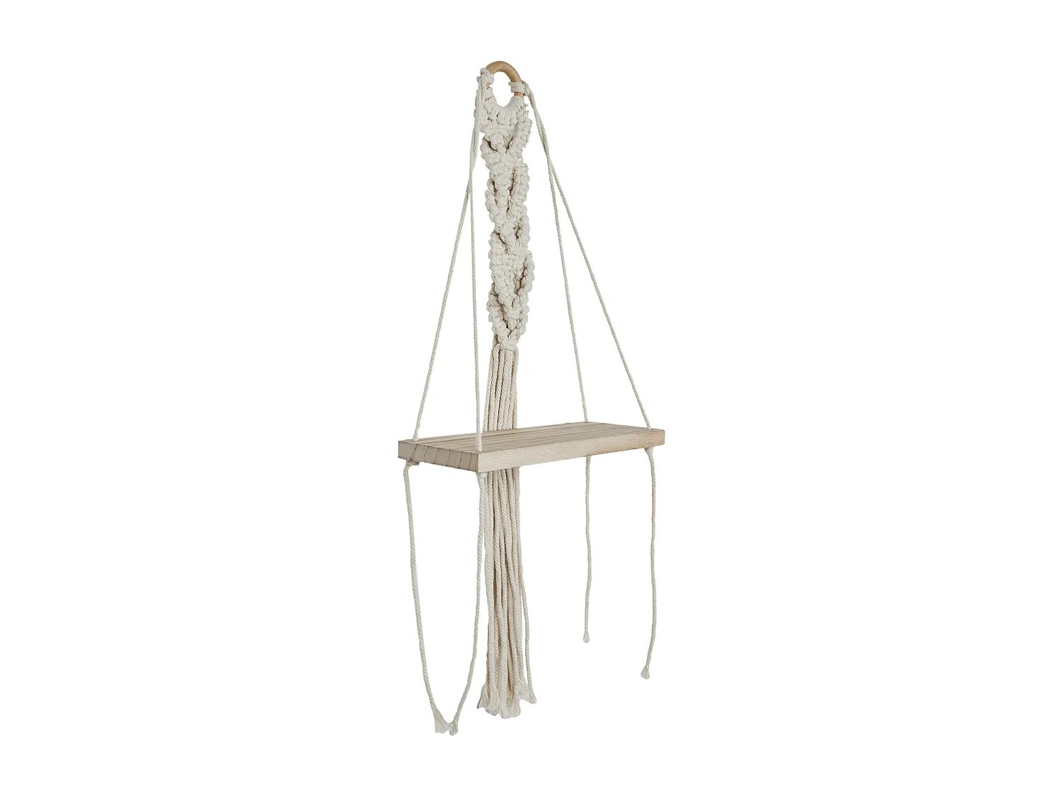 Etagere L25cm Deco Boho Beige, Marron