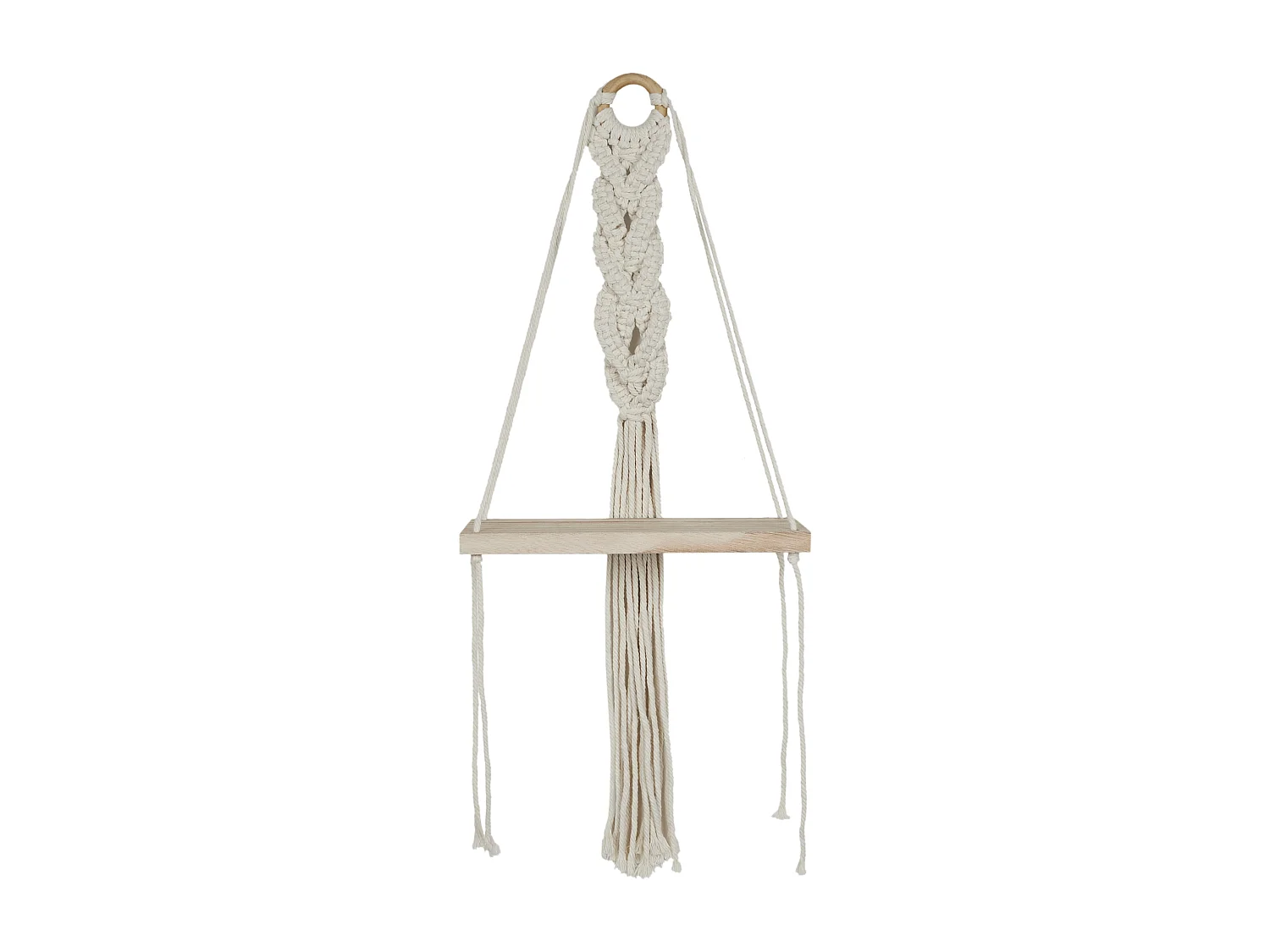 Etagere L25cm Deco Boho Beige, Marron