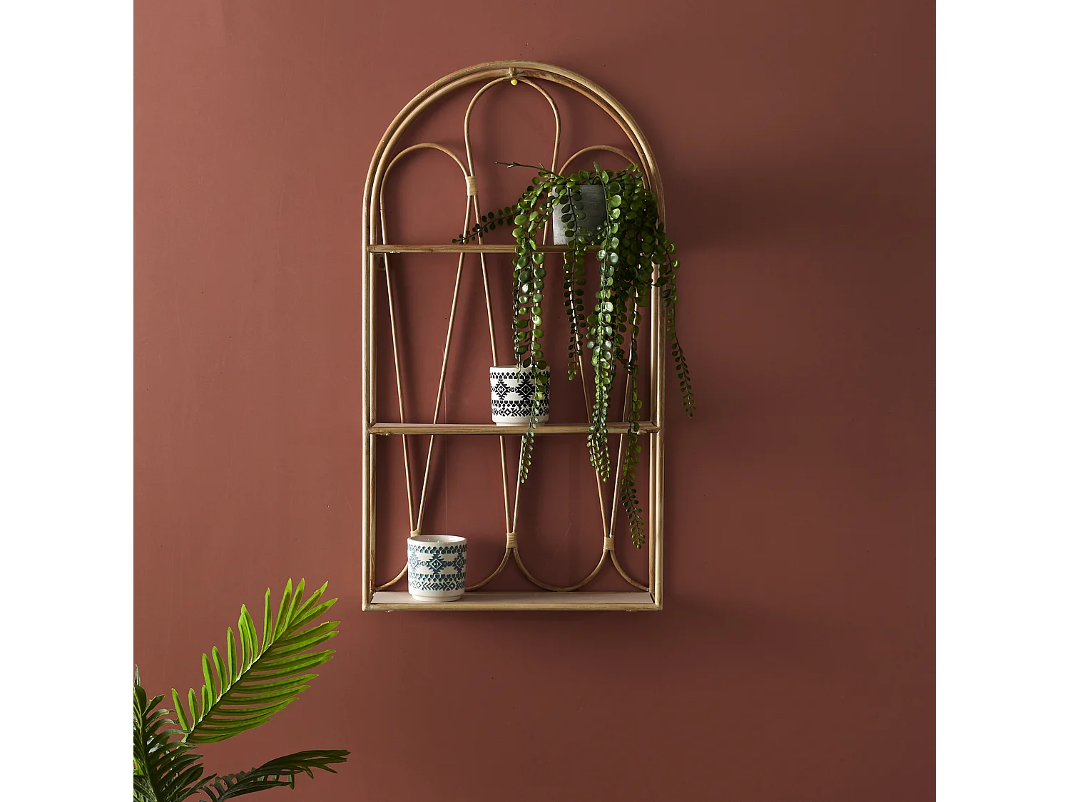 Etagere Murale Deco Arche Java Marron