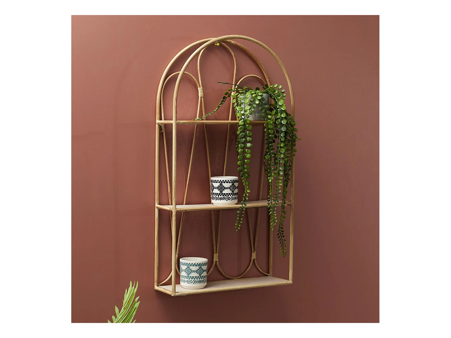 Etagere Murale Deco Arche Java Marron