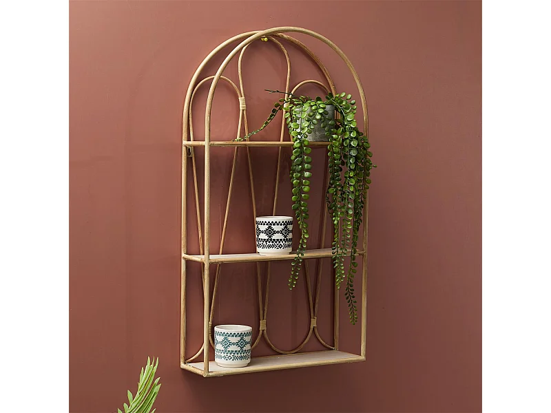 Etagere Murale Deco Arche Java Marron