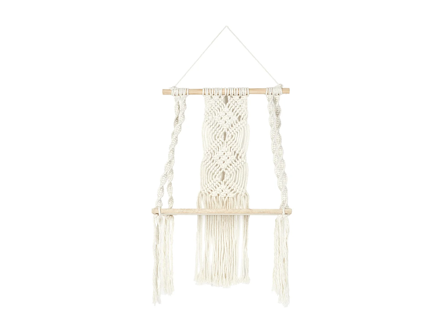 Etagere L30cm Deco Boho Beige, Marron