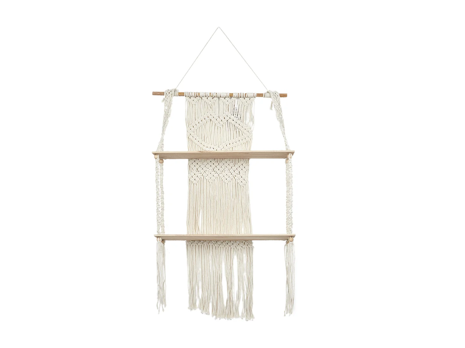 Etagere Deco Double Boho Beige, Marron