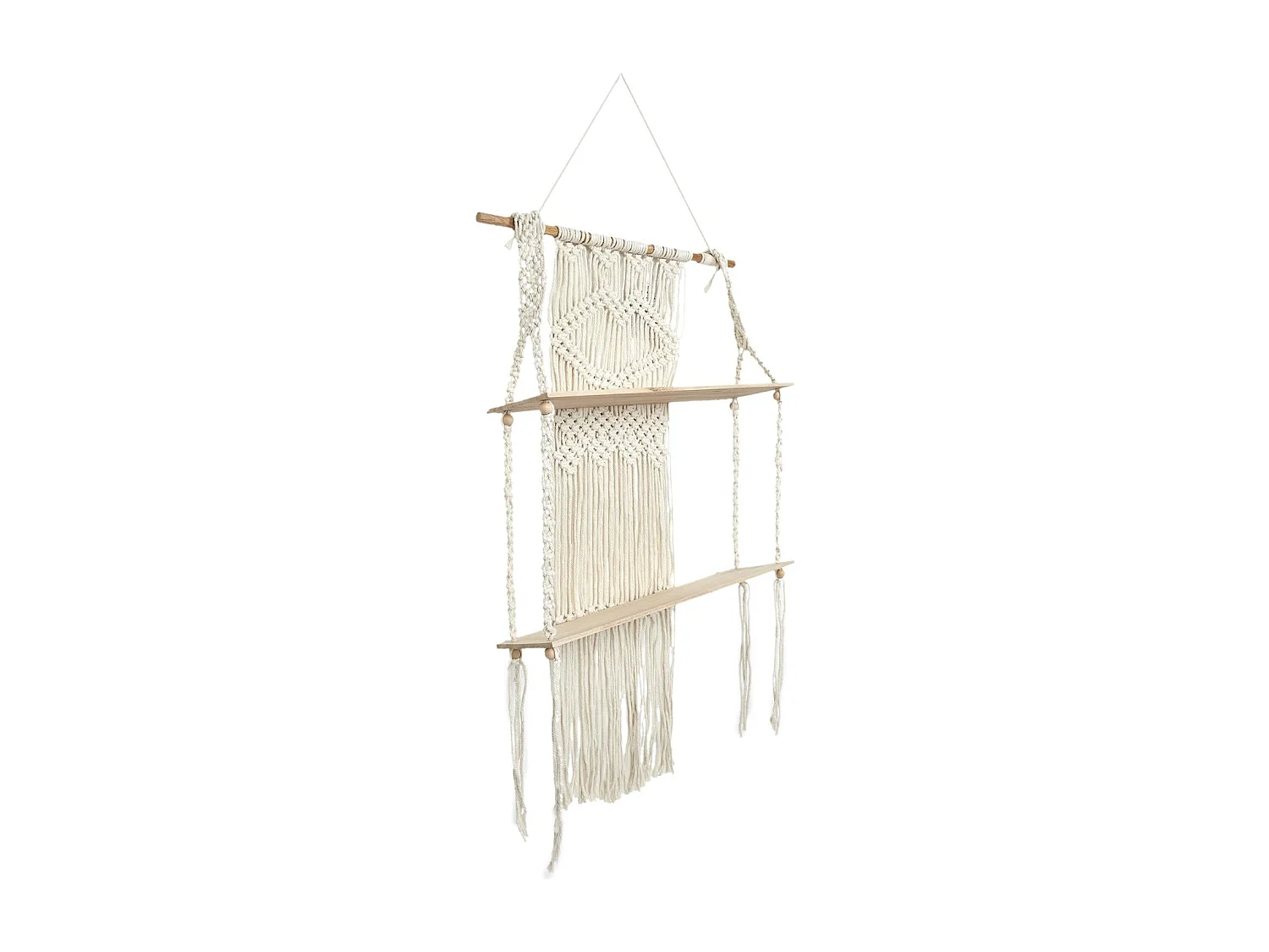 Etagere Deco Double Boho Beige, Marron