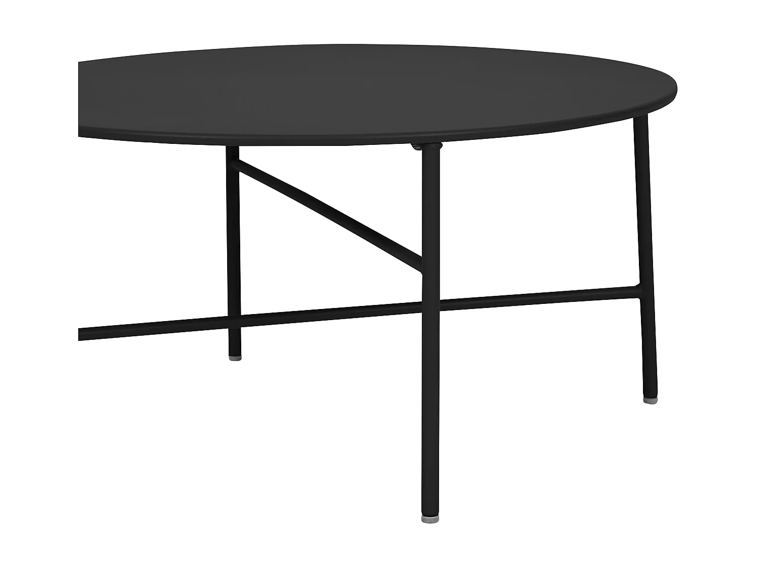 Penny Table de jardin, Ø 70 cm. H 35 cm, noir.