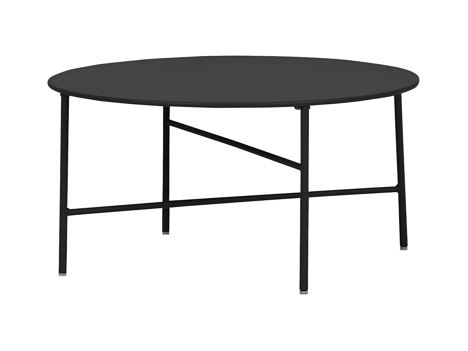 Mesa de jardín Penny Ø 70 cm. Al 35 cm, color negro.