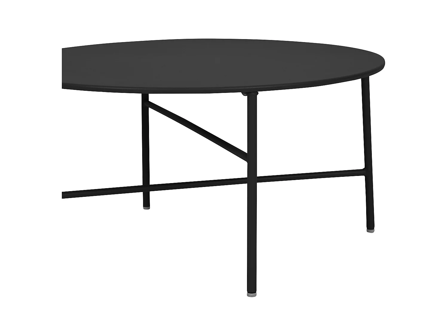Penny tuintafel Ø 70 cm. H 35 cm, zwart.