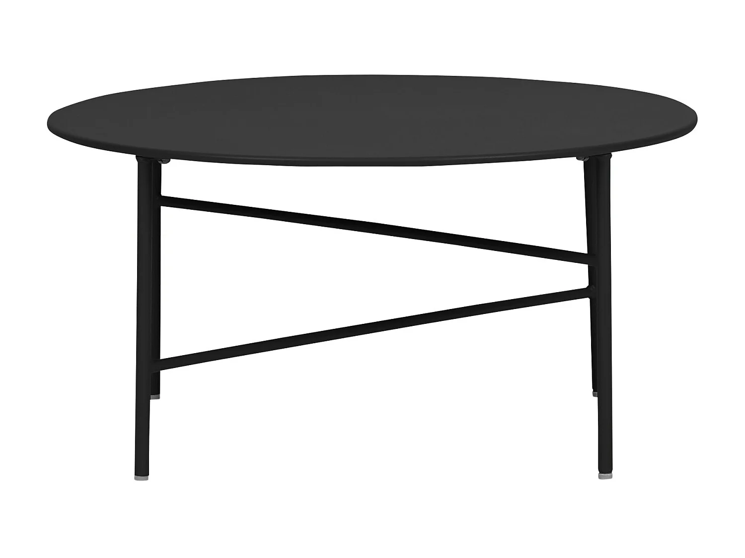 Penny Table de jardin, Ø 70 cm. H 35 cm, noir.