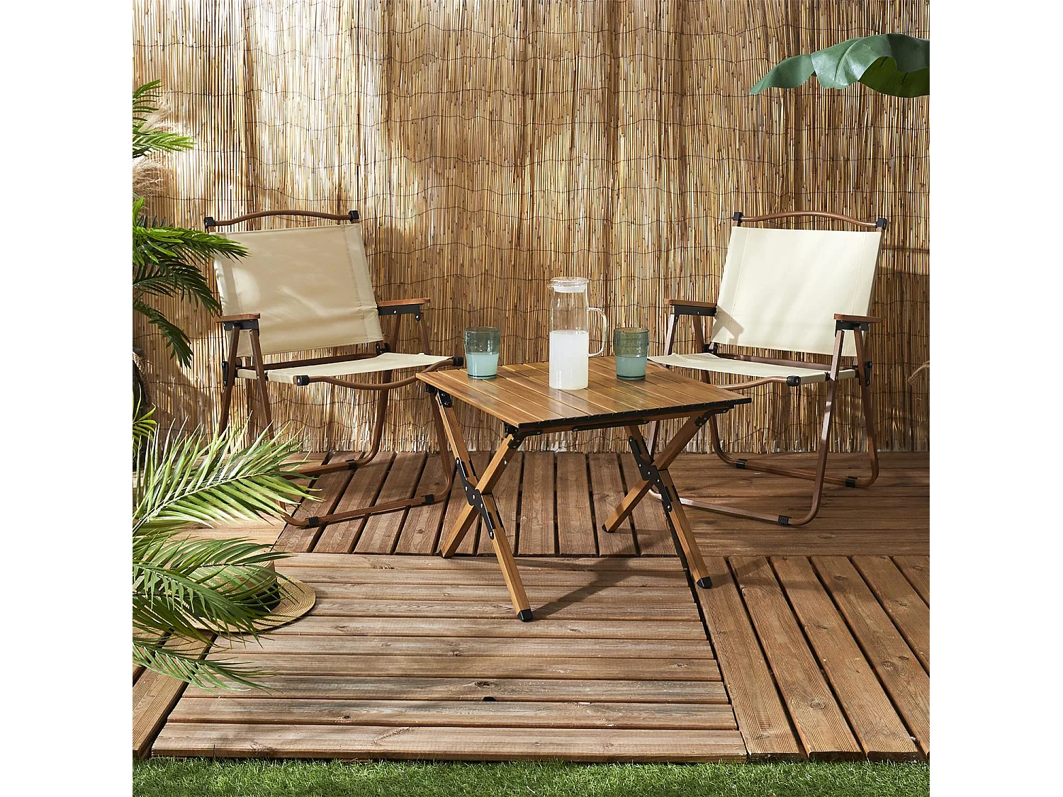 Chaise Camping Mariposa Beige Beige