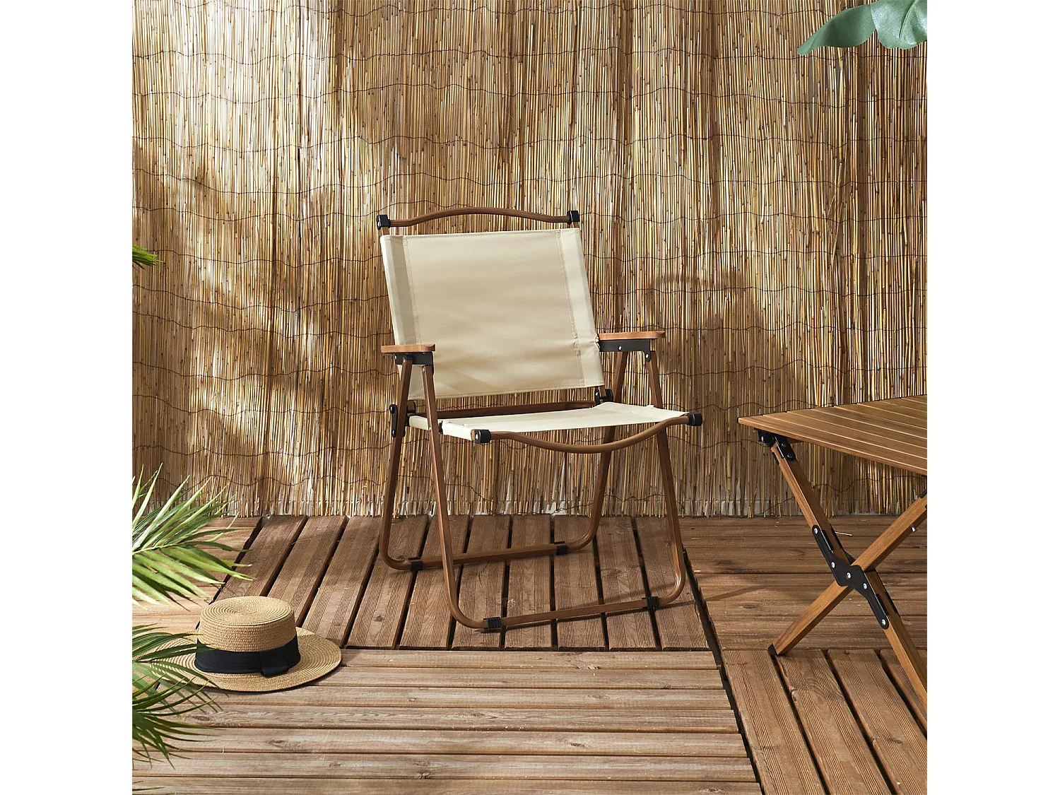 Chaise Camping Mariposa Beige Beige