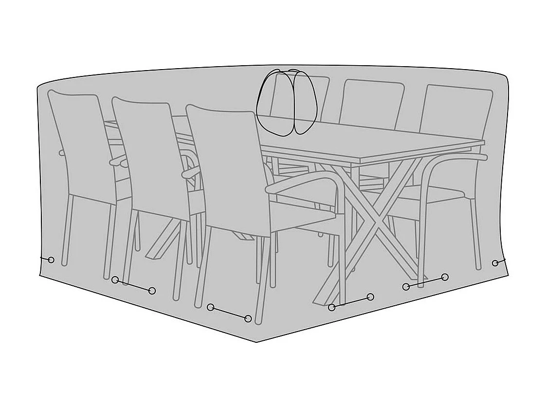 Luksus Abdeckung Gartenmöbel schwarz.