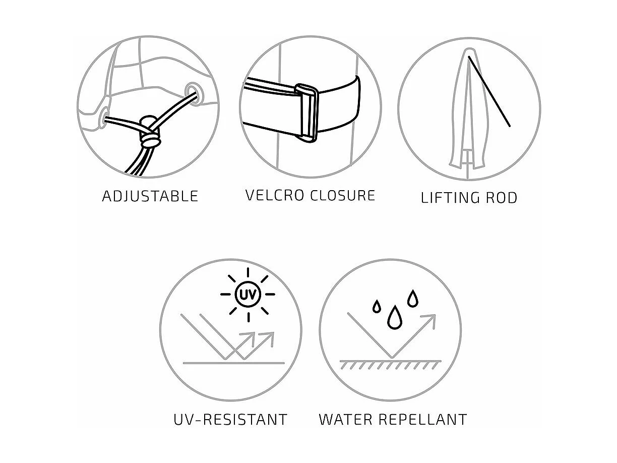 Luksus Abdeckung Gartenmöbel schwarz.