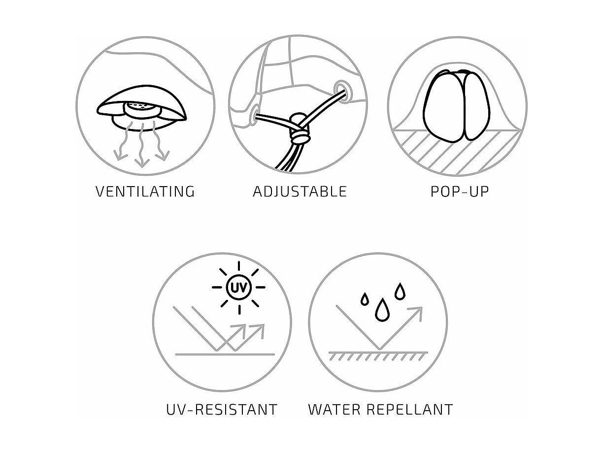 Luksus hoes tuinmeubelen set van 3 stuks. zwart.