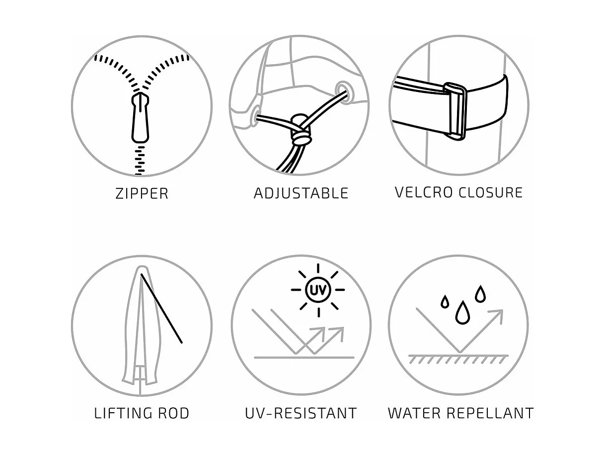 Luksus Abdeckung Gartenmöbel schwarz.