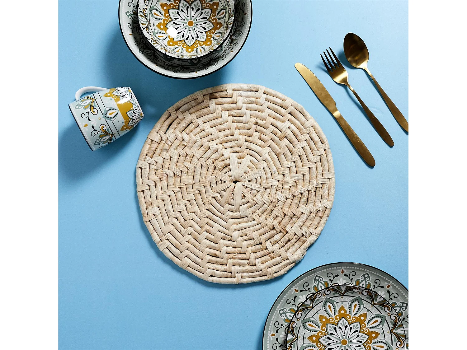 Set de Table Déco "Maïs" 34cm Naturel