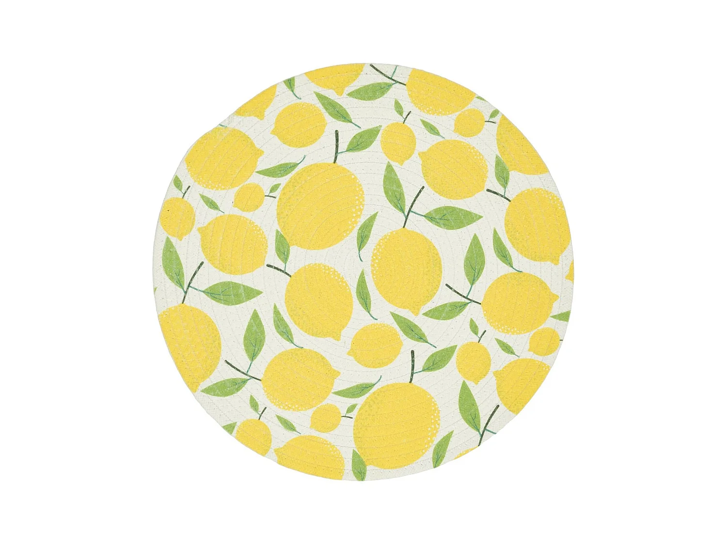 Set de Table Rond Imprimé "Citron" 38cm Jaune