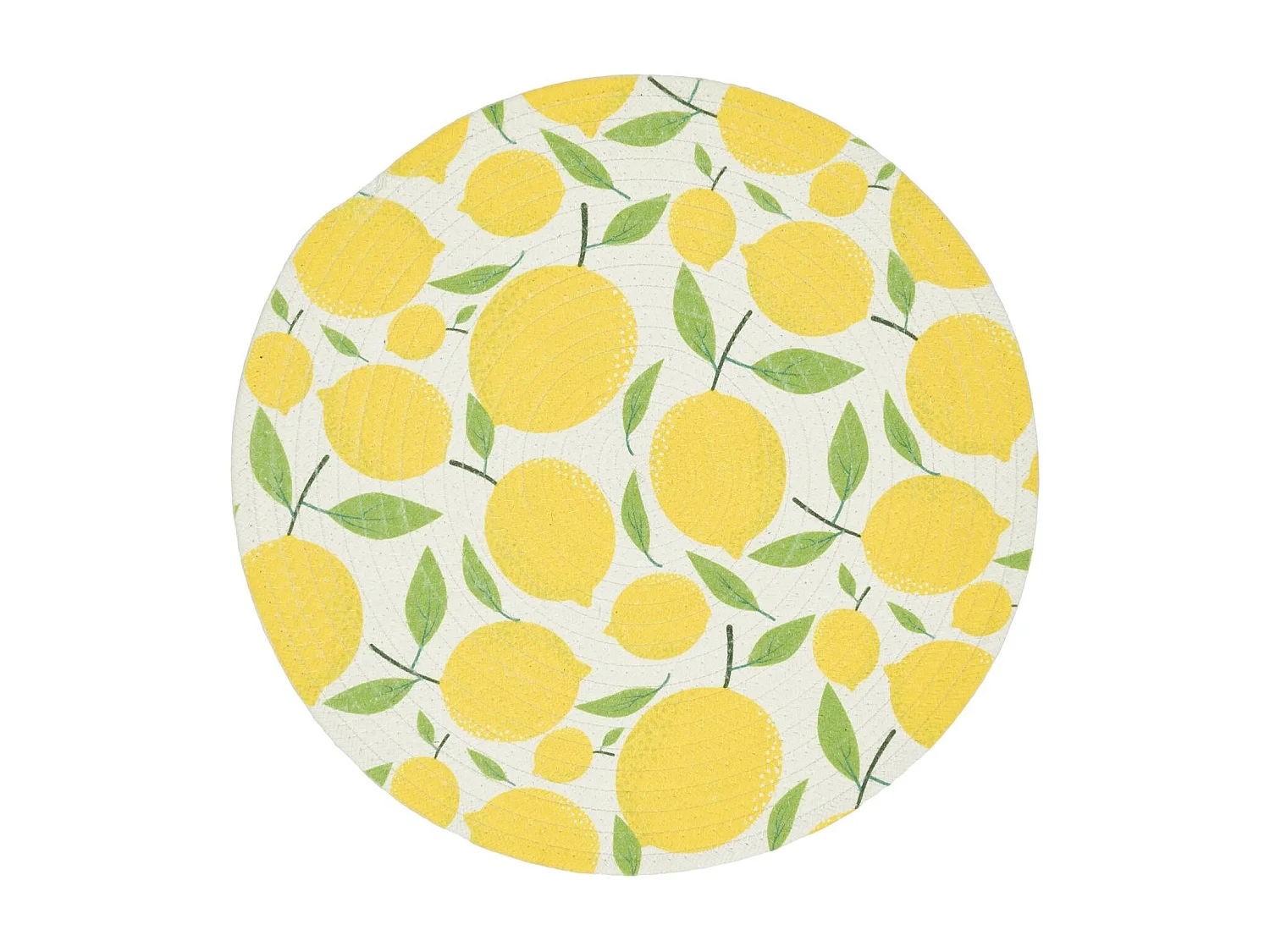 Set de Table Rond Imprimé "Citron" 38cm Jaune