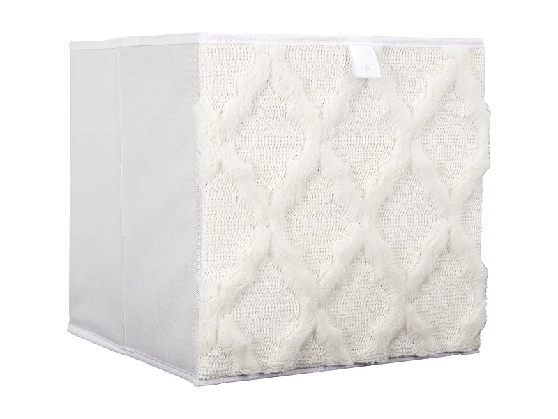 Boîte de Rangement Pliable "Tufté" 30x30cm Beige