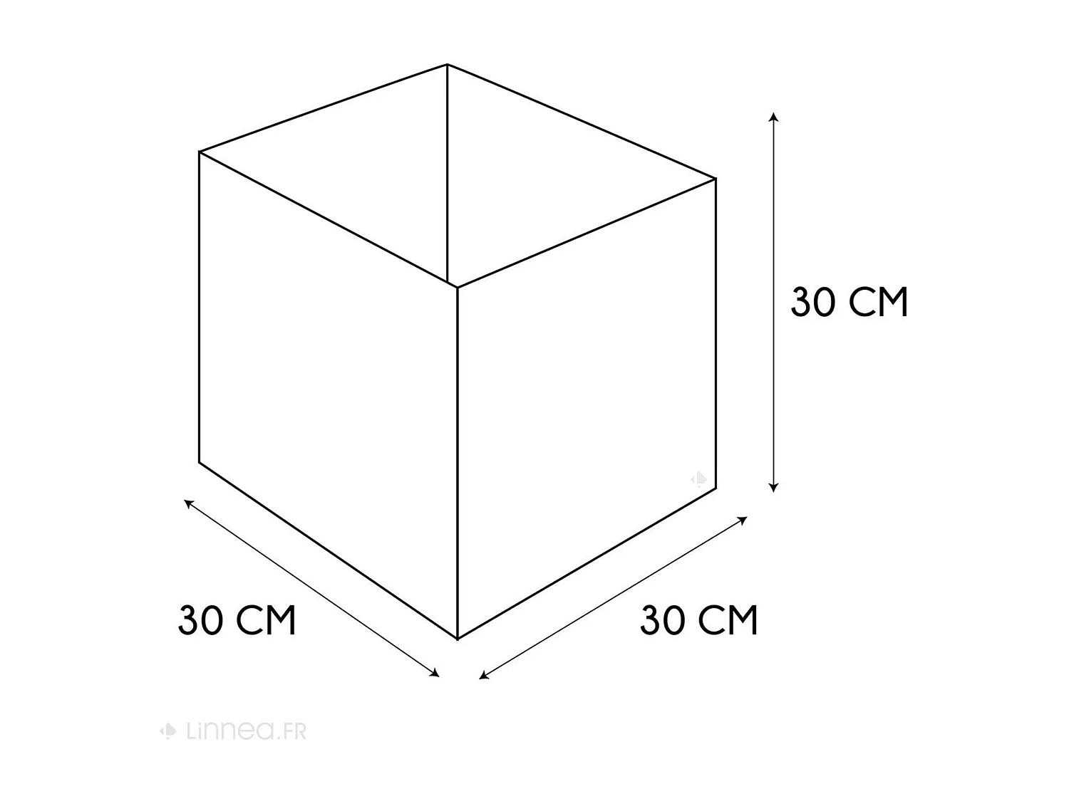Boîte de Rangement Pliable "Tufté" 30x30cm Beige