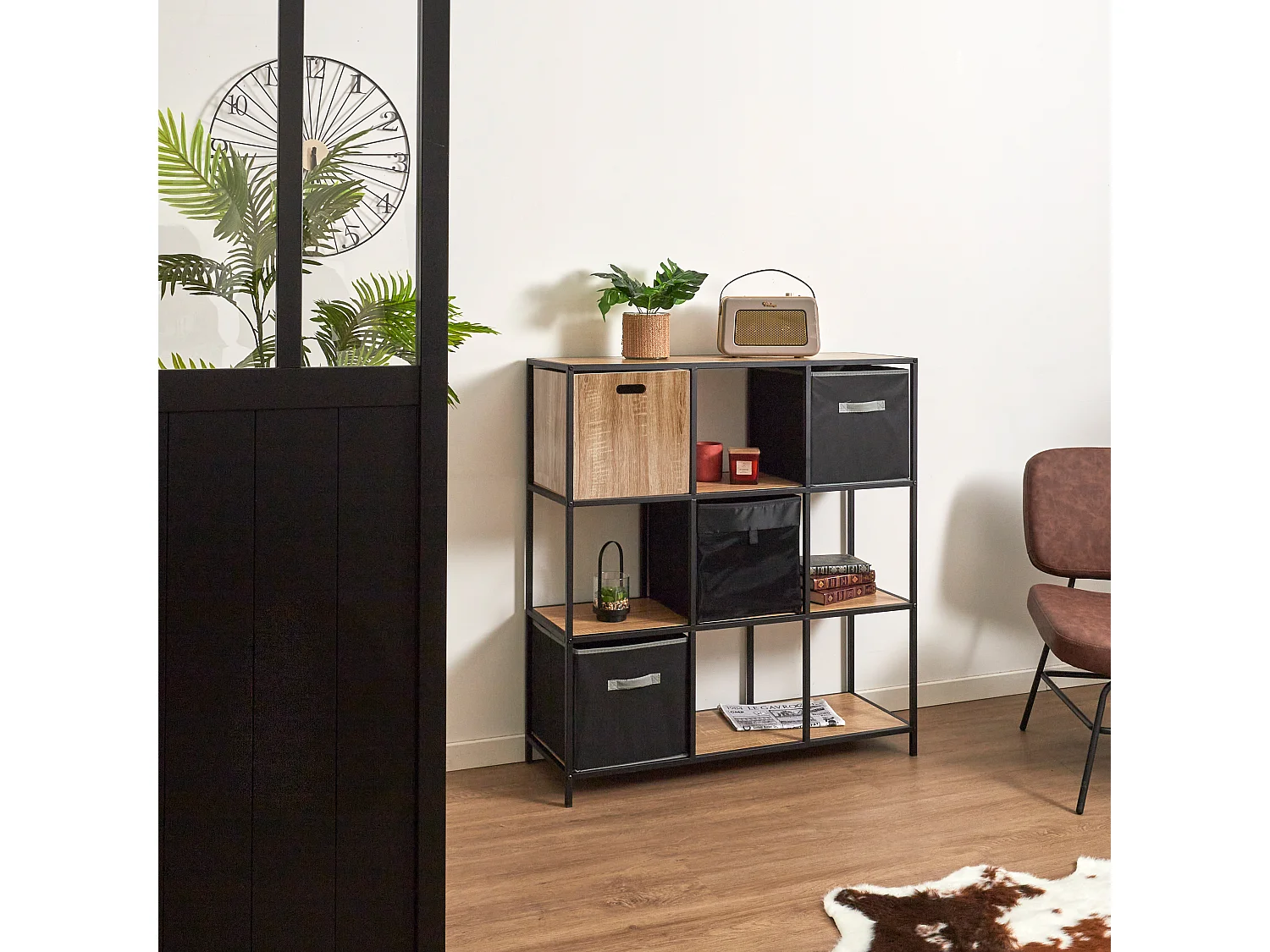 Cube De Rangement 30x30cm Bois Marron