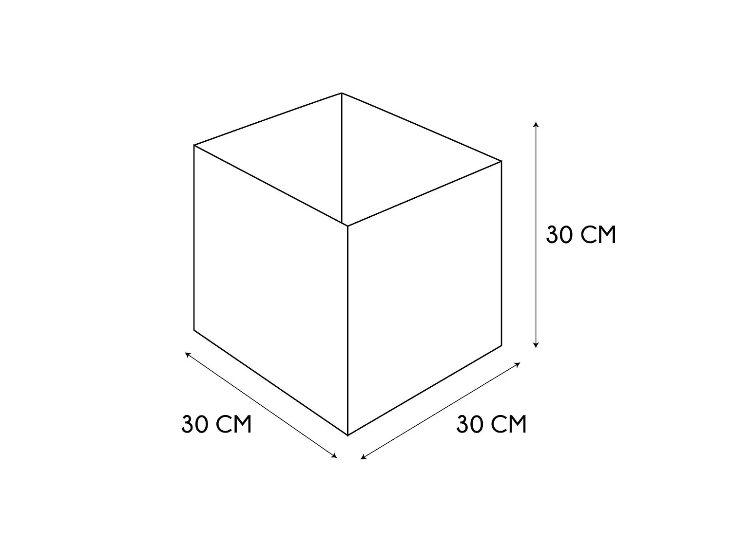 Boîte de Rangement Pliable "Bouclette" 30x30cm Beige