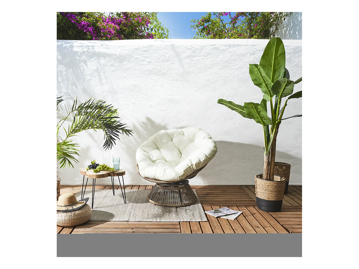 Fauteuil Cancun Filaire Beige