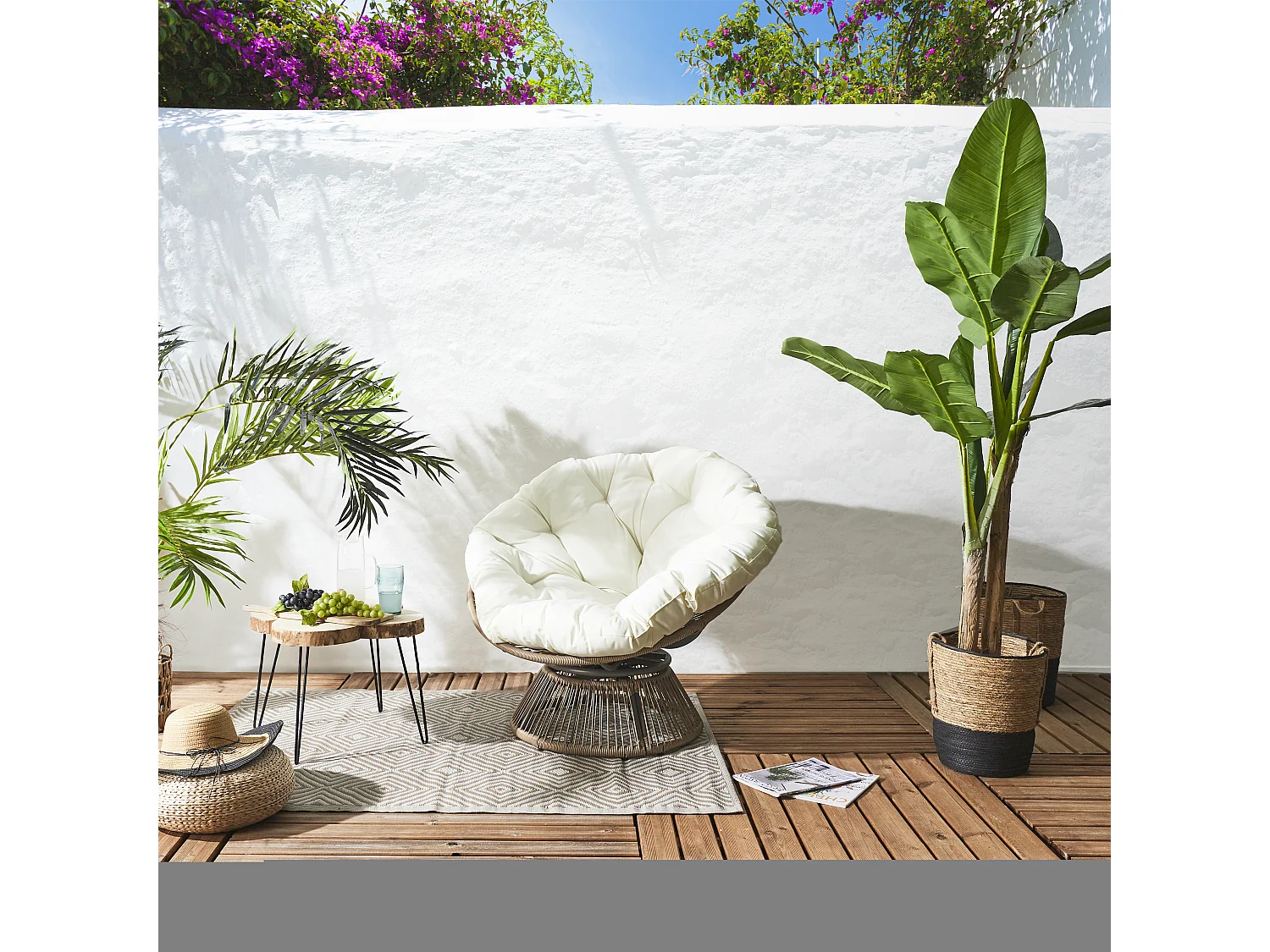 Fauteuil Cancun Filaire Beige