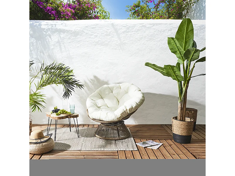 Fauteuil Cancun Filaire Beige