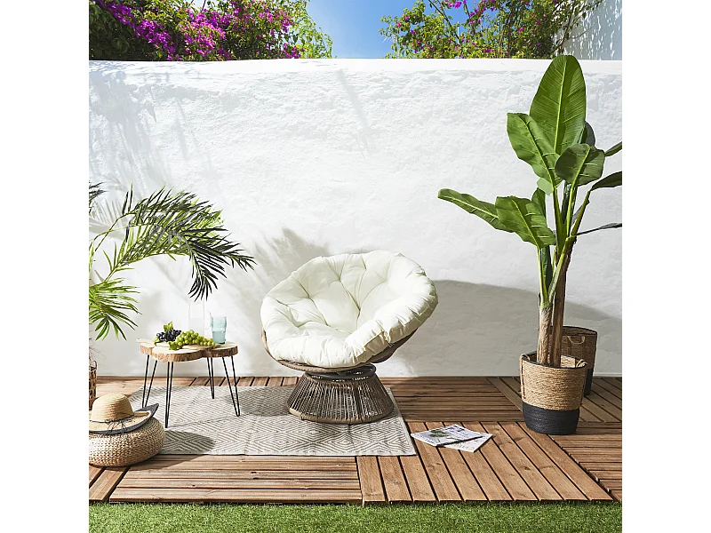 Fauteuil Cancun Filaire Beige