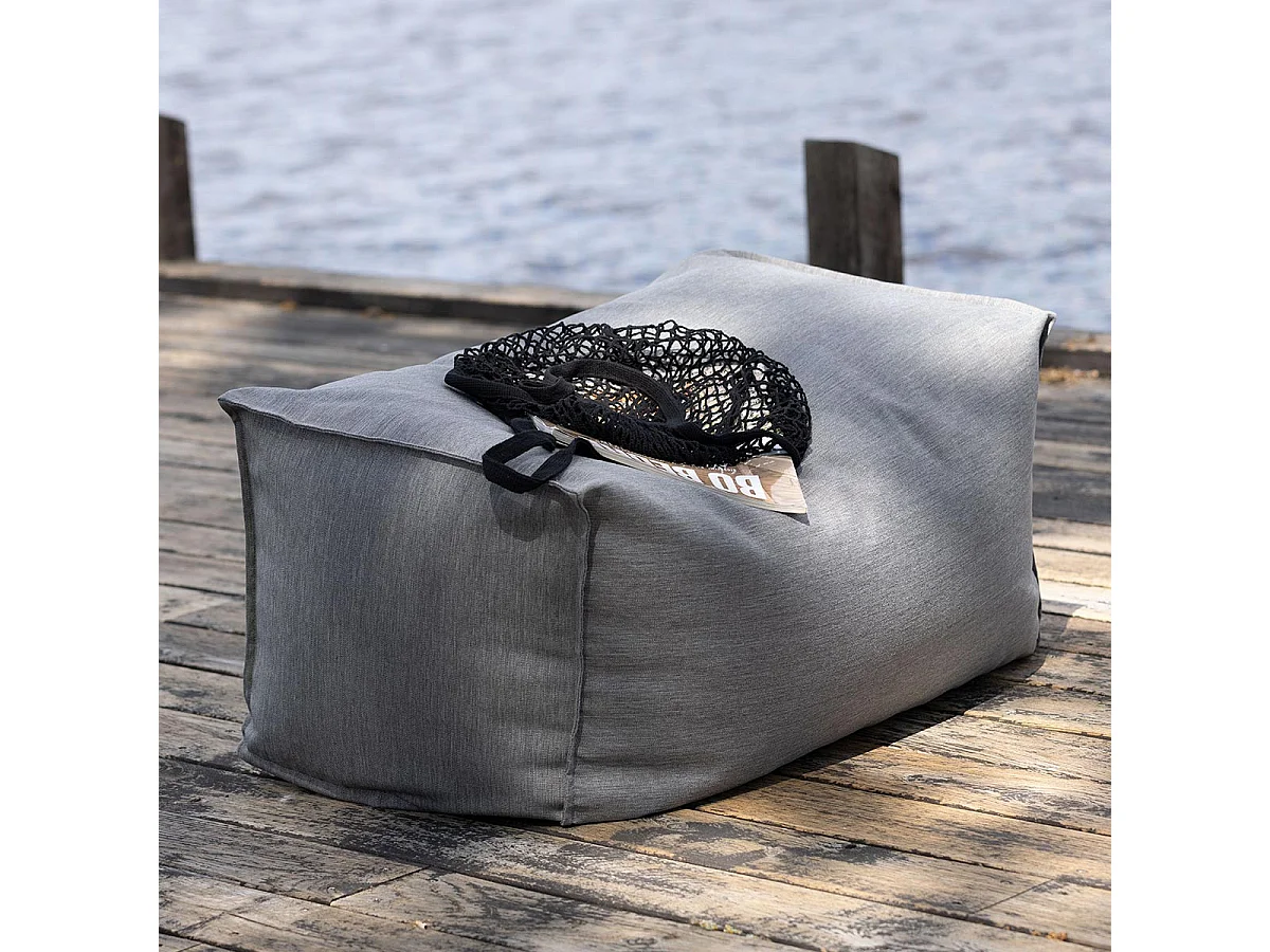 Pouf de Jardin en Tissu "Redang" 75cm Gris Foncé