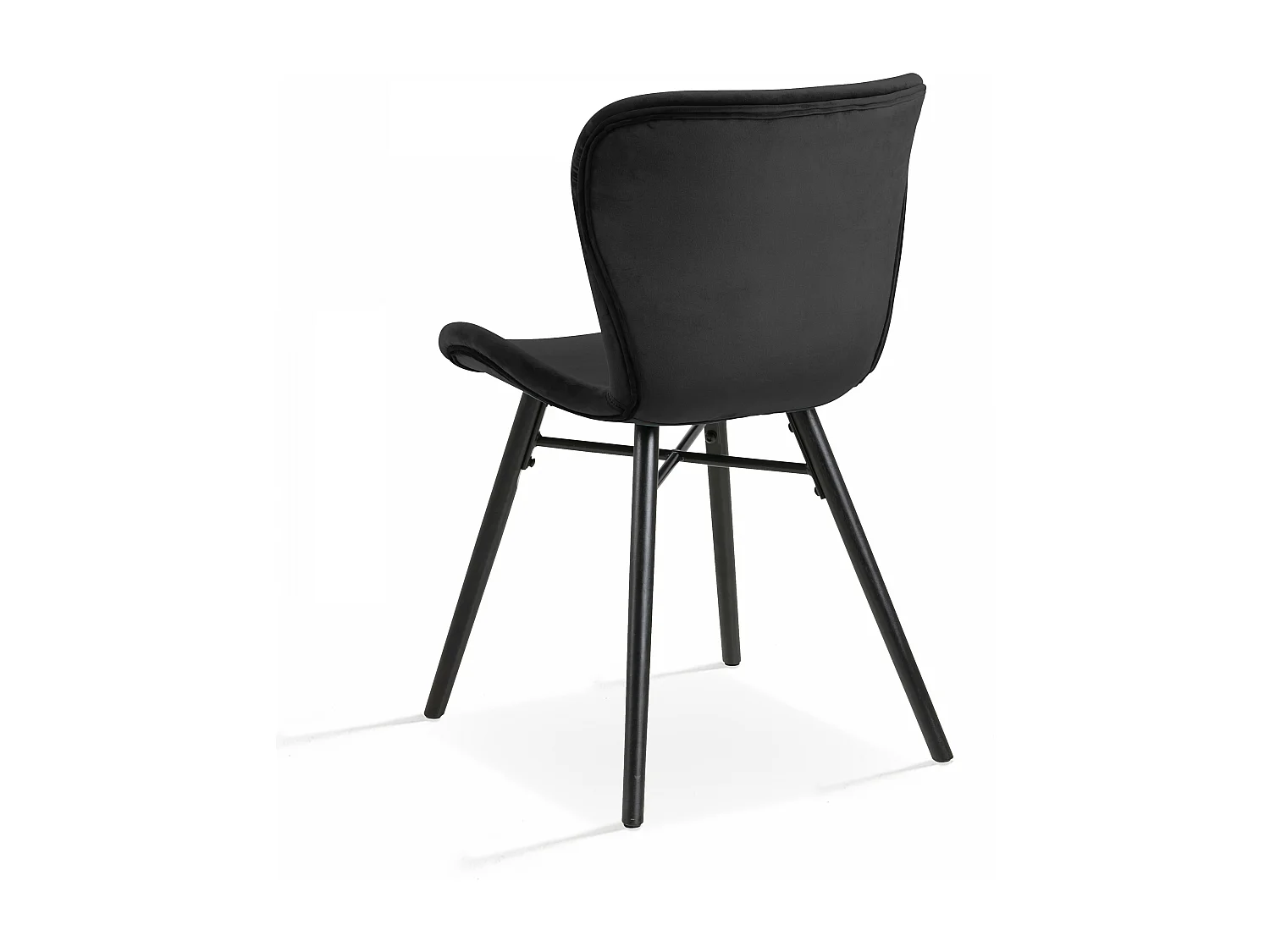 Lot de 2 chaises en velours noir