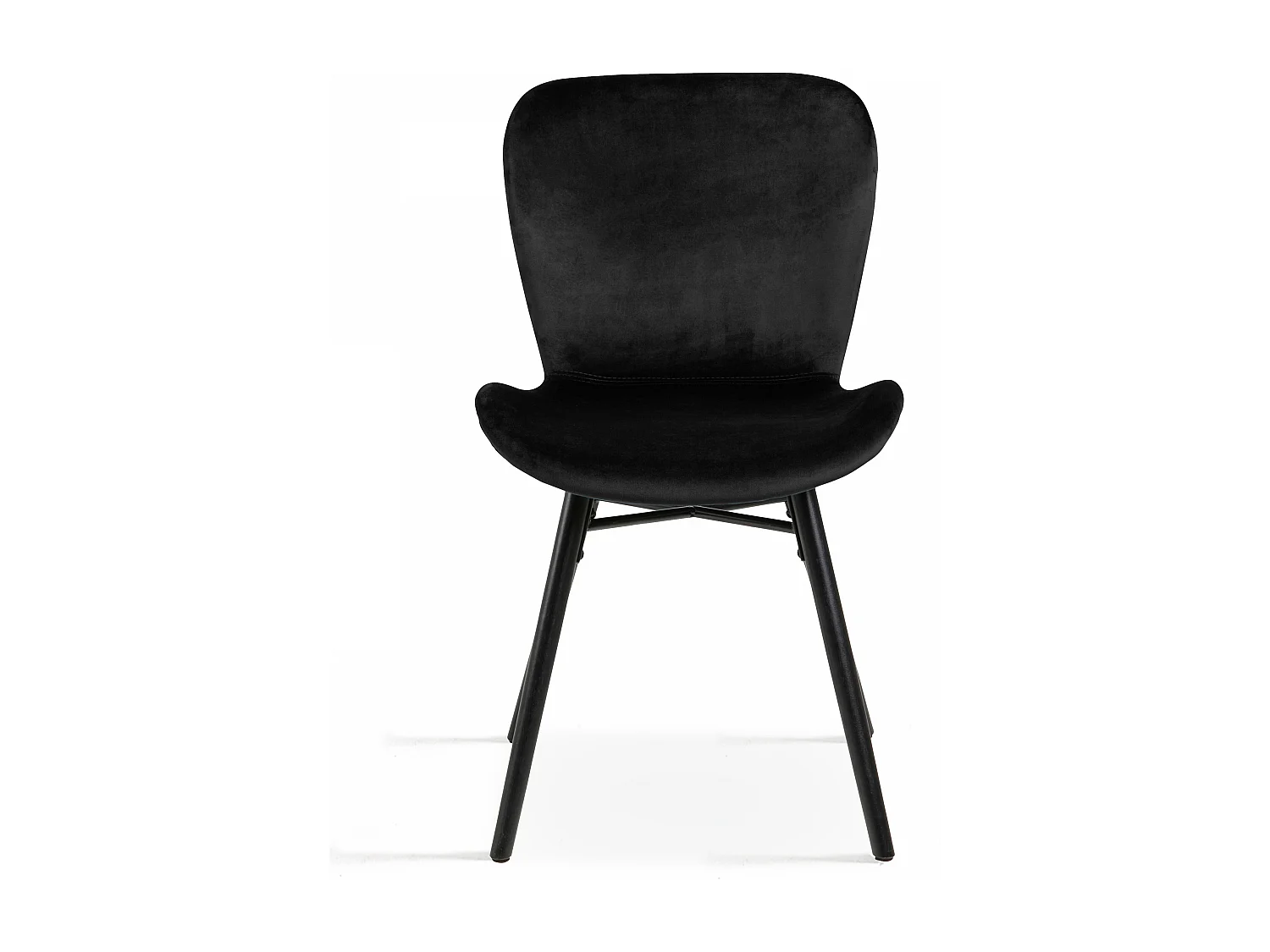 Lot de 2 chaises en velours noir