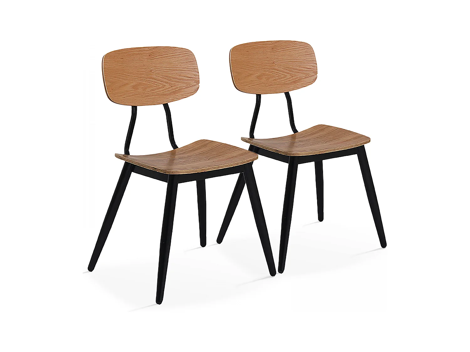 Lot de 2 chaises en bois