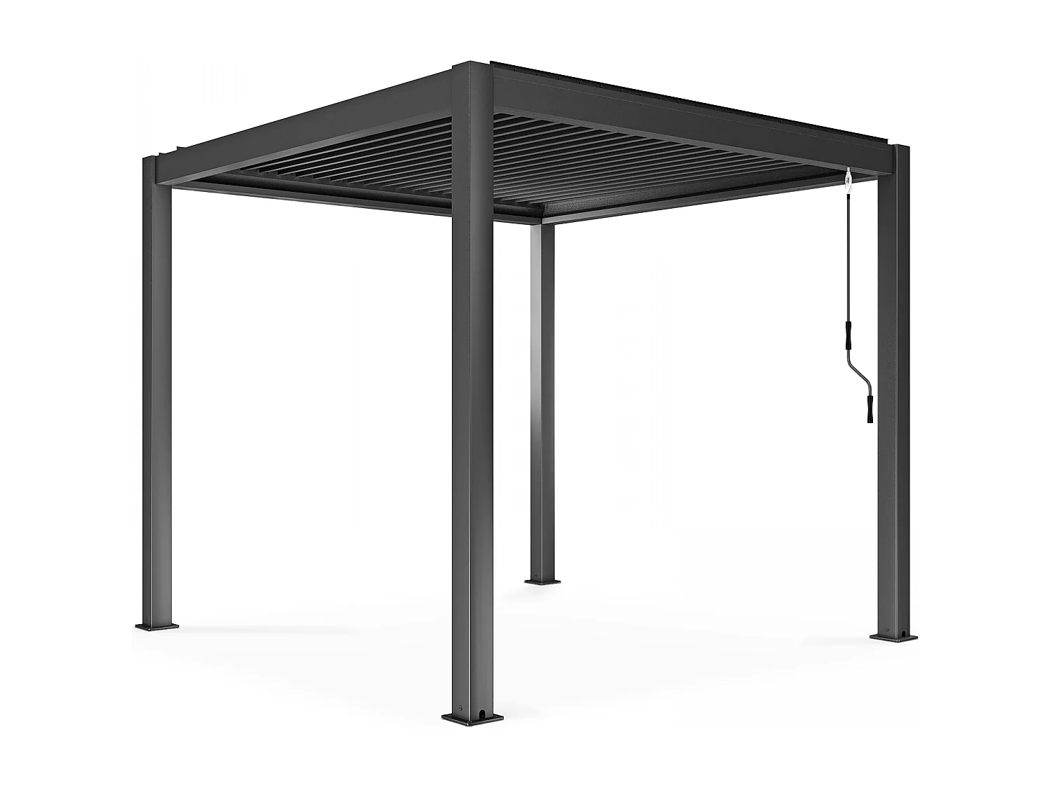 Pergola bioclimatique autoportée 3x3m et 1 Store 2,66 X 2,34 m