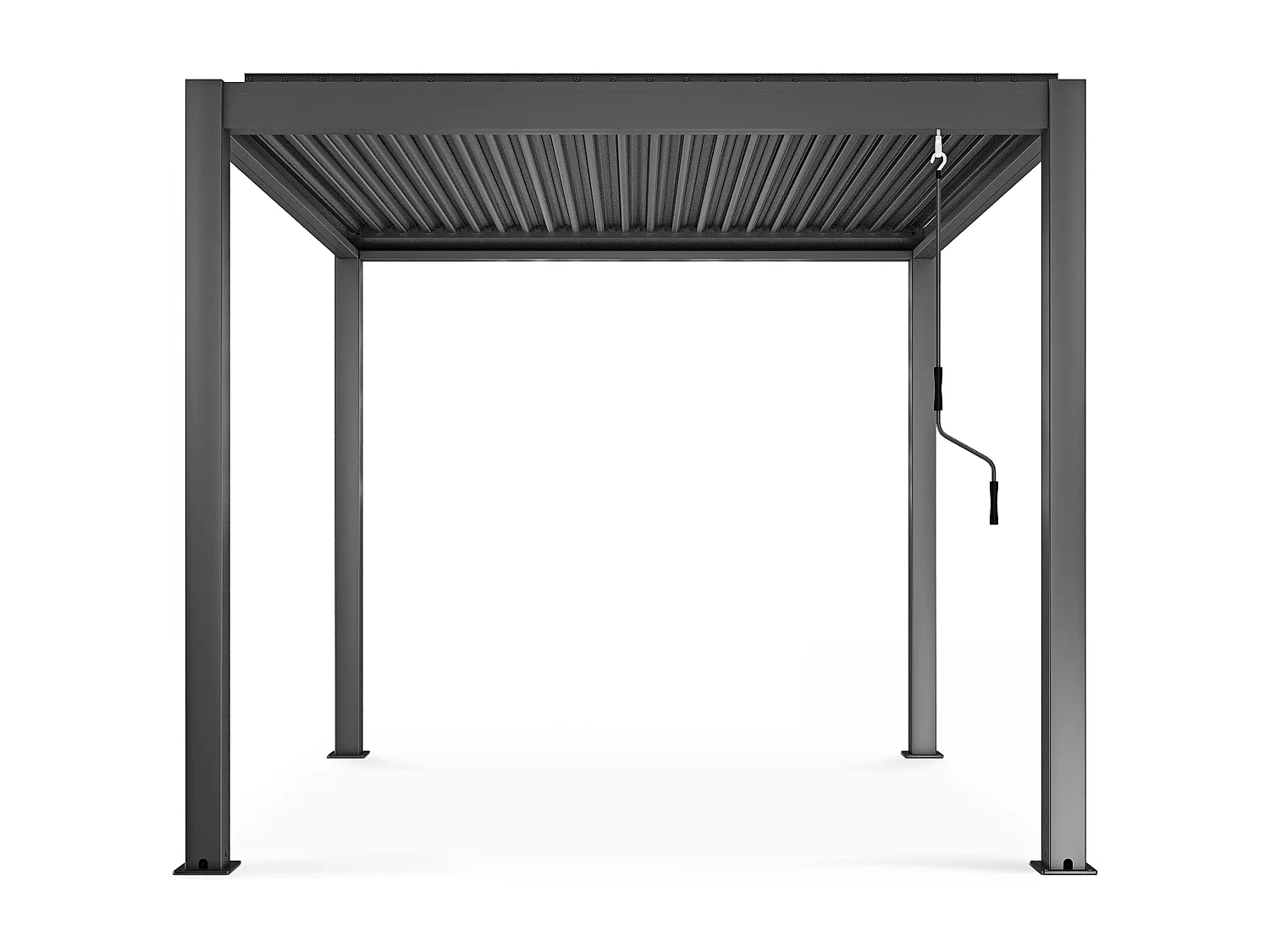 Pergola bioclimatique autoportée 3x3m et 1 Store 2,66 X 2,34 m