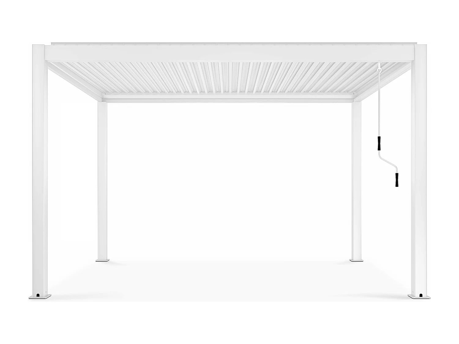 Pergola bioclimatique autoportée blanche 3x4m
