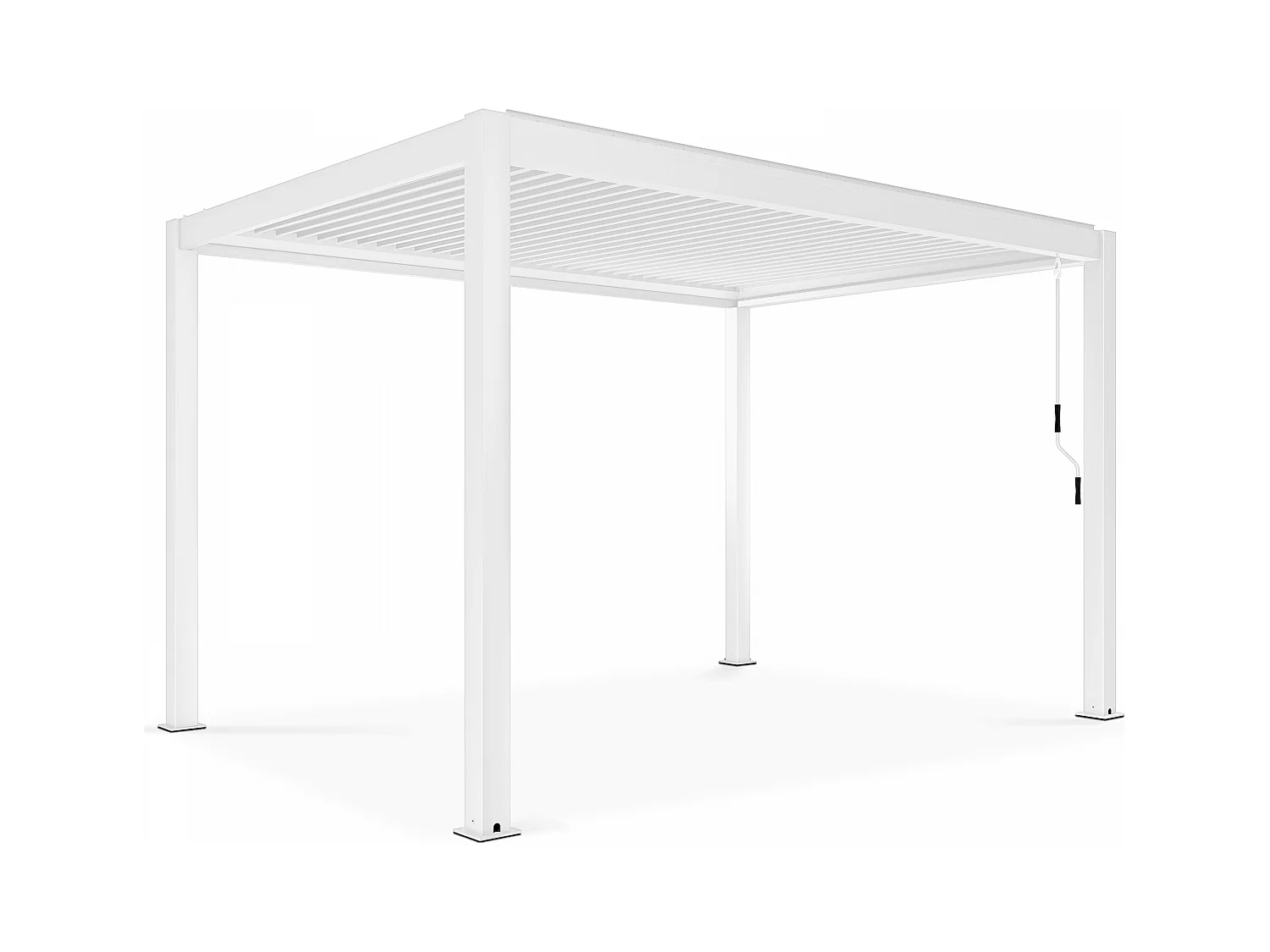 Pergola bioclimatique autoportée blanche 3x4m