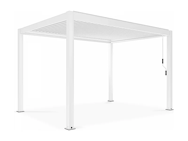 Pergola bioclimatique autoportée blanche 3x4m