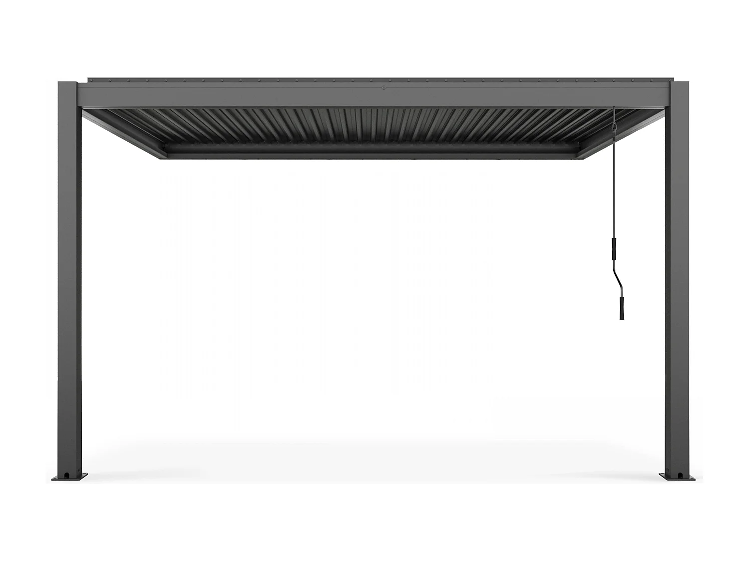 Bioklimatische pergola met een afmeting van 3x4m en 2 zonneschermen