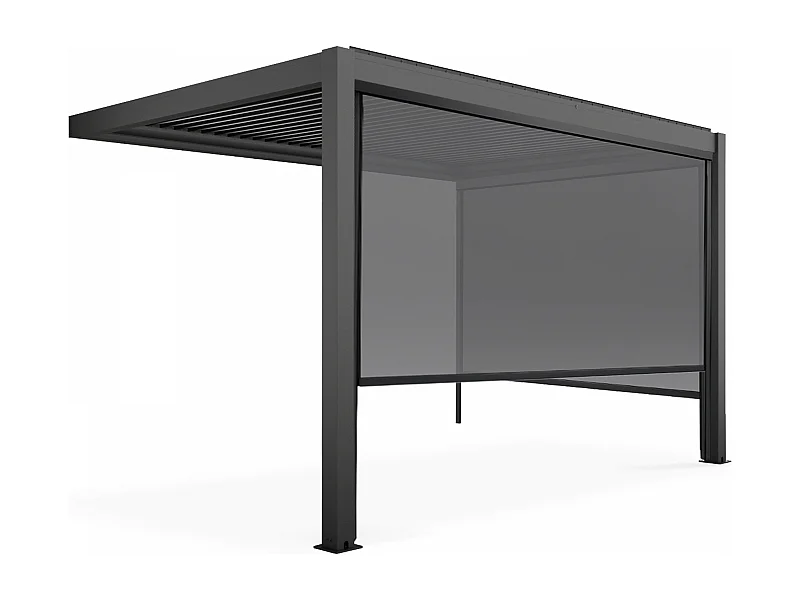 Bioklimatische pergola met een afmeting van 3x4m en 2 zonneschermen