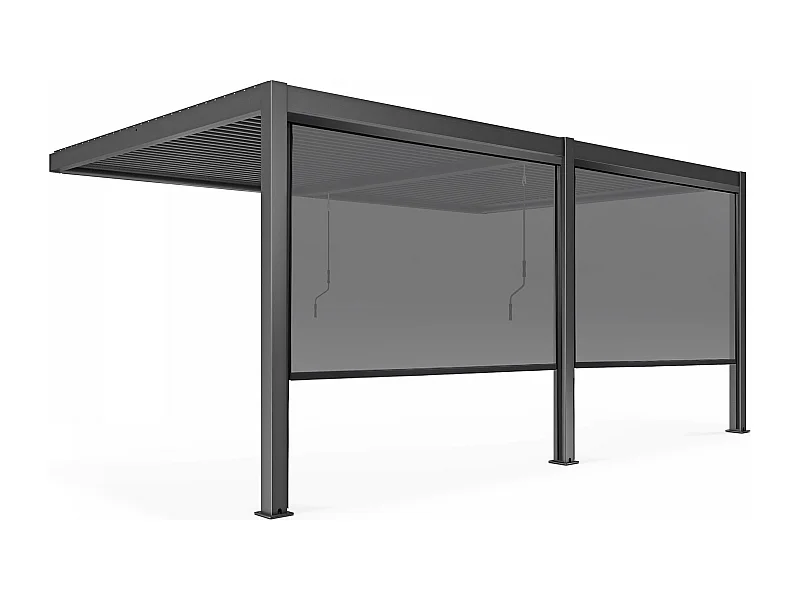 Bioklimatologische pergola van 3x6m en 2 zonneschermen van 2,66x2,34m