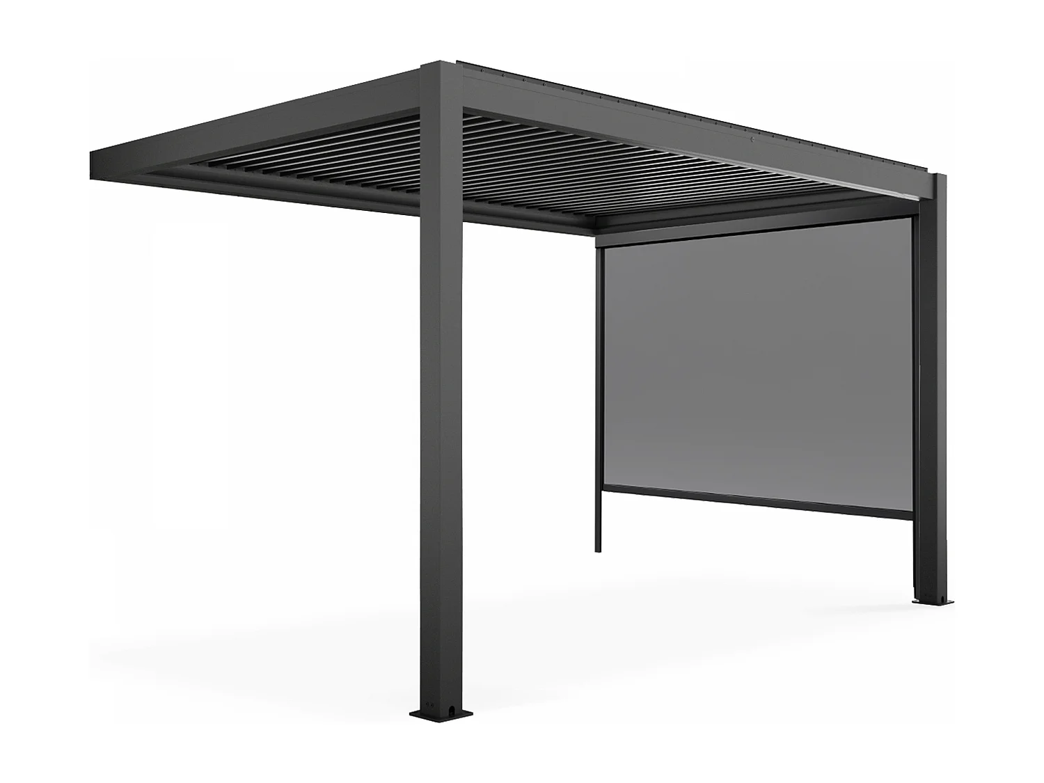 Bioklimatologische pergola 3x4m met zonnescherm van 2,66 x 2,34m