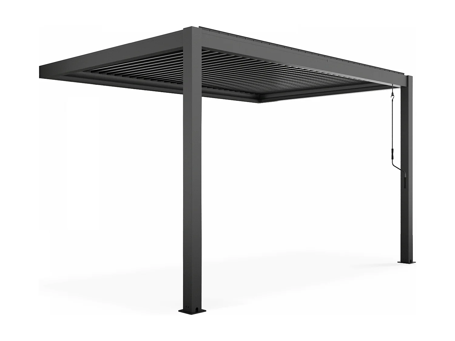 Bioklimatologische pergola 3x4m met zonnescherm van 2,66 x 2,34m