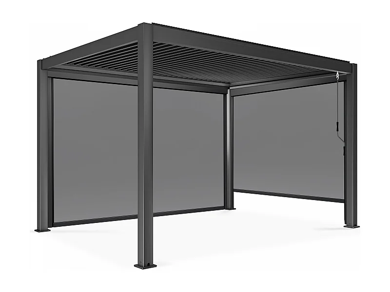Bioklimatische pergola van 3x4m vrijstaand met 2 zonneschermen
