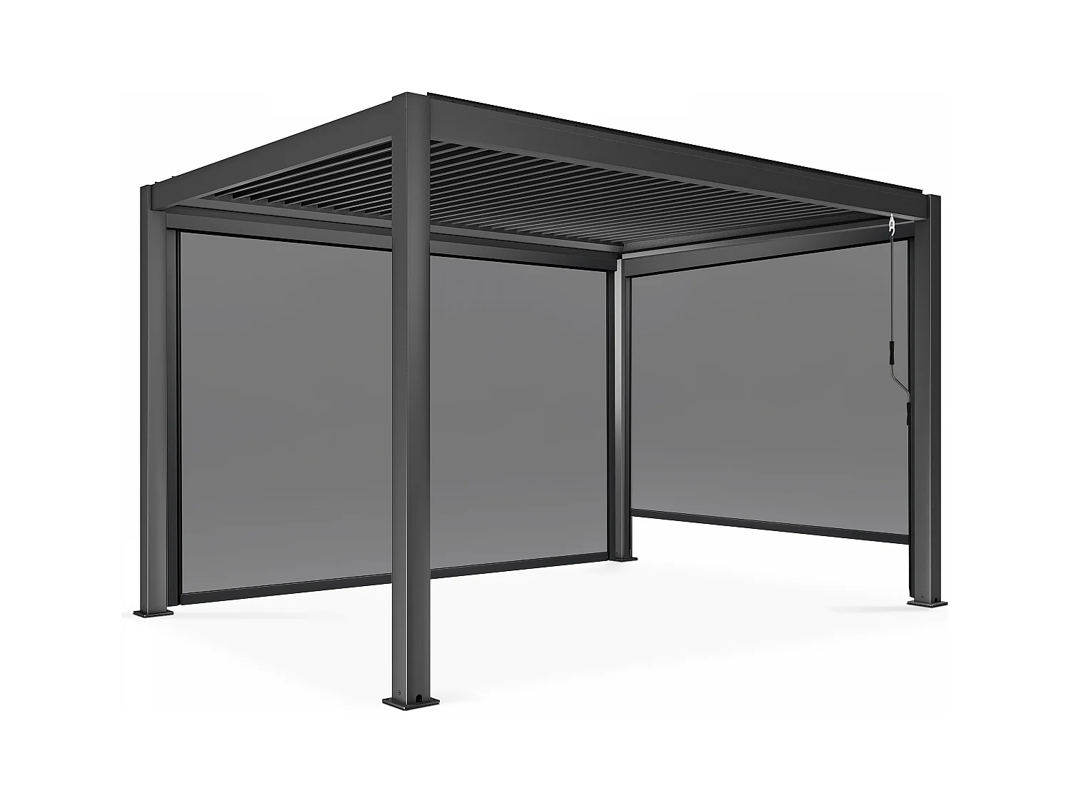 Pergola bioclimatique 3x4m autoportée avec 2 stores