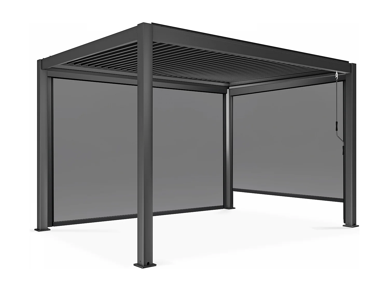 Bioklimatische pergola van 3x4m vrijstaand met 2 zonneschermen