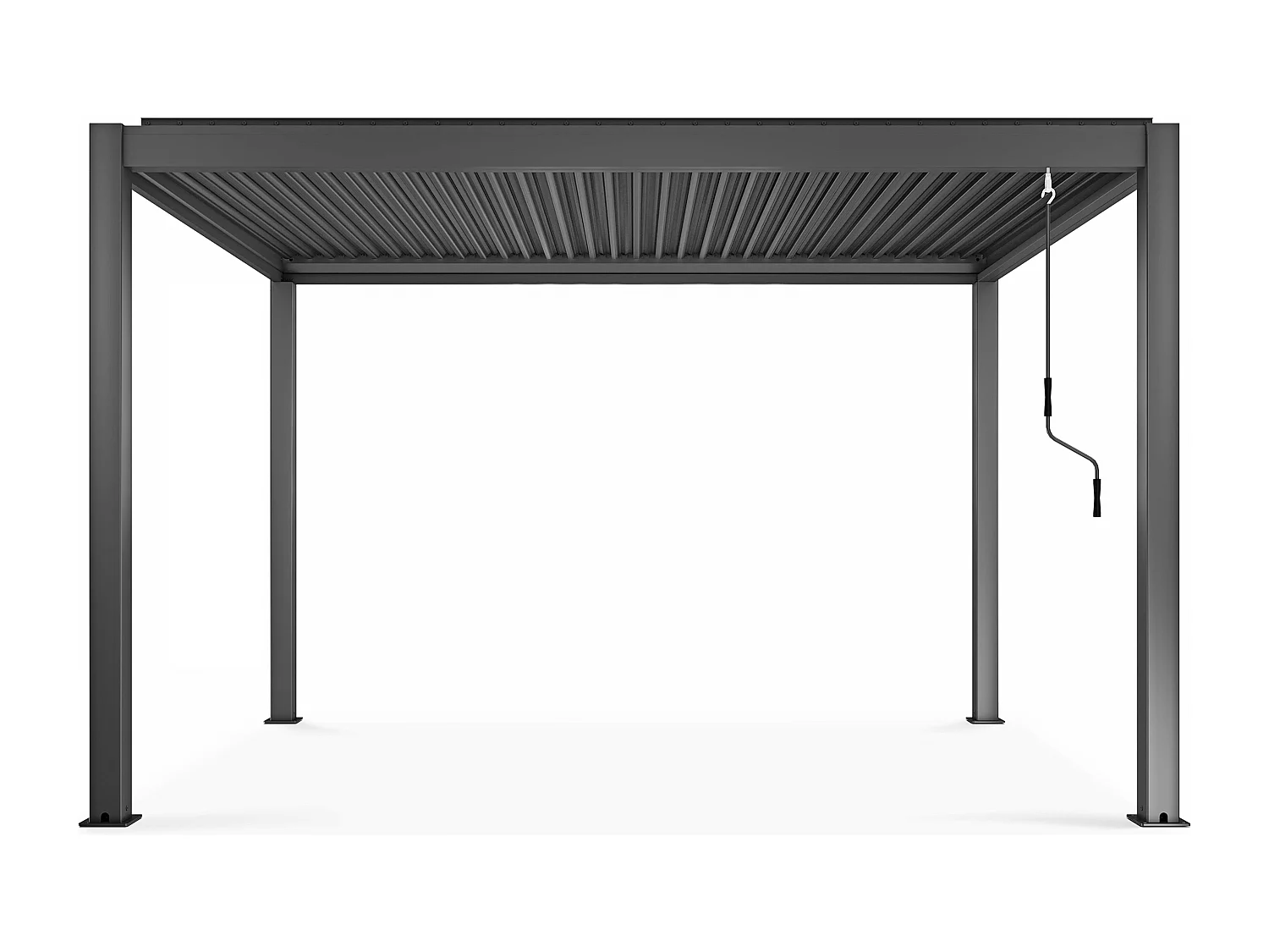 Bioklimatische pergola van 3x4m vrijstaand met 2 zonneschermen