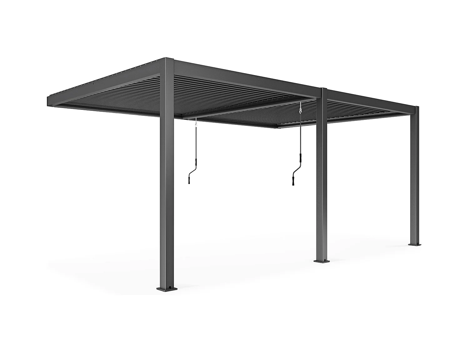 Pergola bioclimatique adossée Aluminium 6 x 3 x 2.5 m